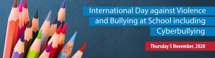afbeelding versterkt Dag tegen Geweld en Pesten op School, inclusief Cyberpesten