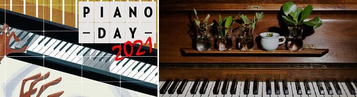 afbeelding versterkt dag voor de piano