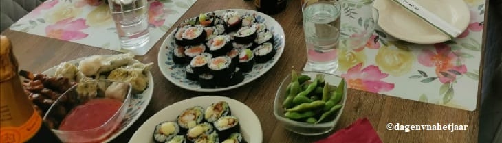 afbeelding versterkt sushi dag
