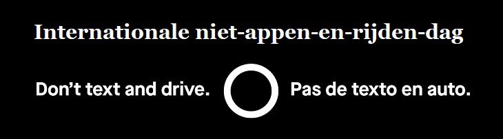 afbeelding versterkt niet-appen-en-rijden-dag