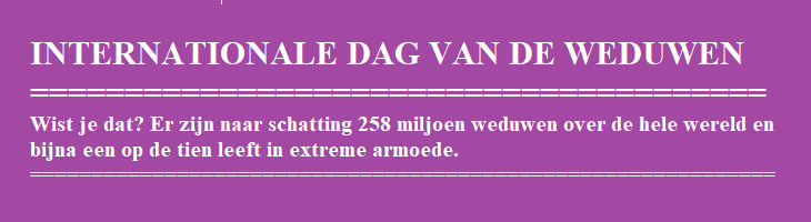 afbeelding versterkt dag van de weduwen